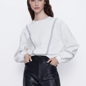 Zara sparkle sweatshirt